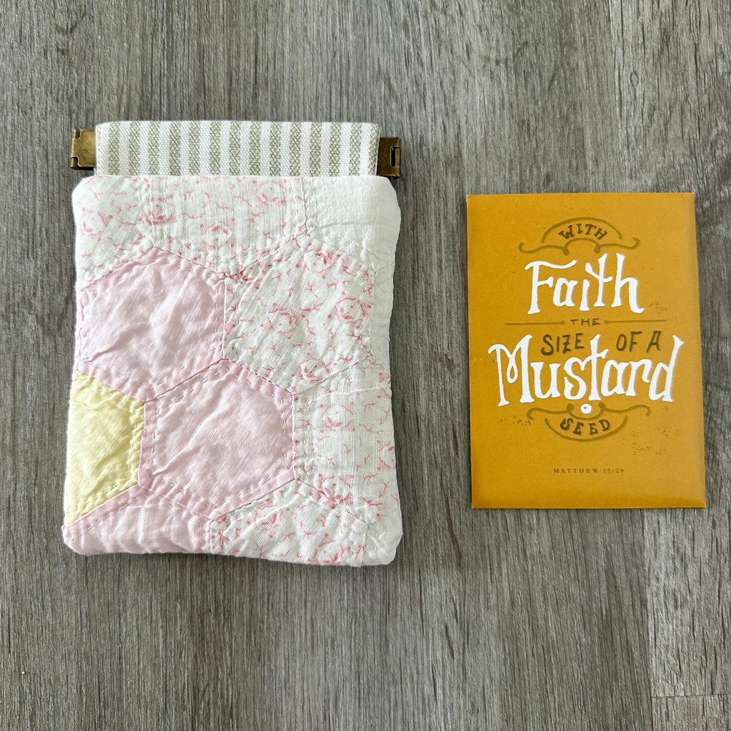vintage quilt flex frame pouch
