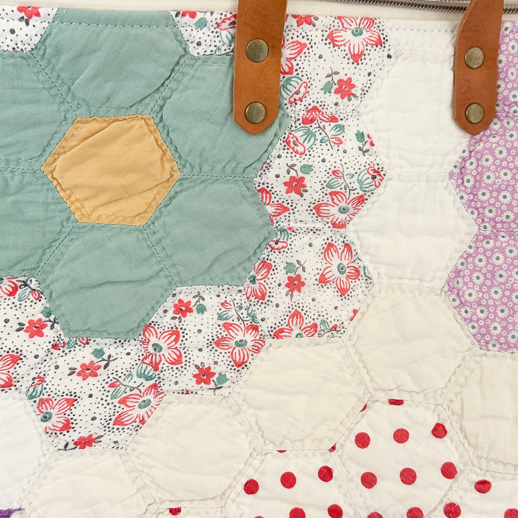 Vintage Grandmothers Garden Quilt Convertible Backpack Tote