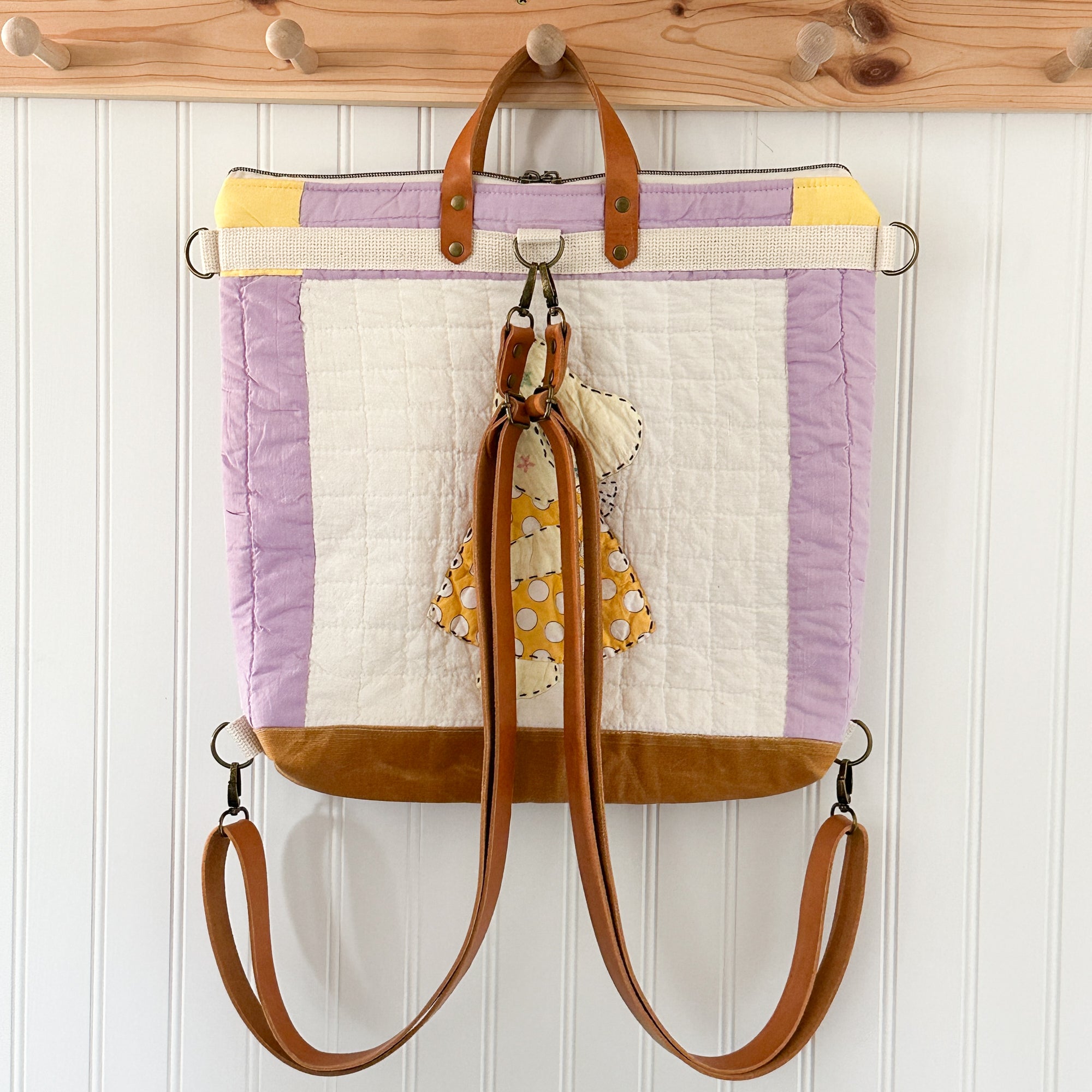 Vintage Sunbonnet Sue Quilt Convertible Backpack Tote