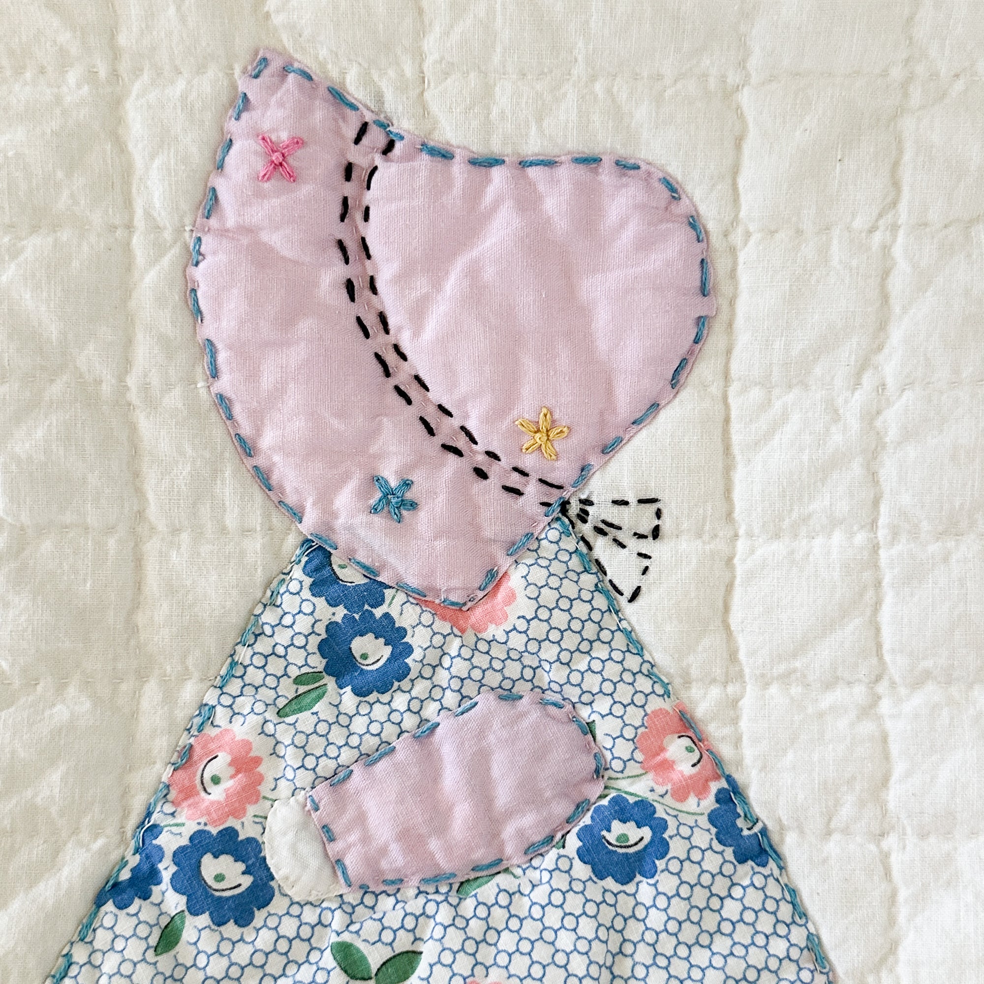 Large Vintage Sunbonnet Sue Quilt Bible/Book/Tablet Sleeve