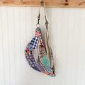 Large Fanny Pack Bag Vintage Grandmother's Garden Quilt