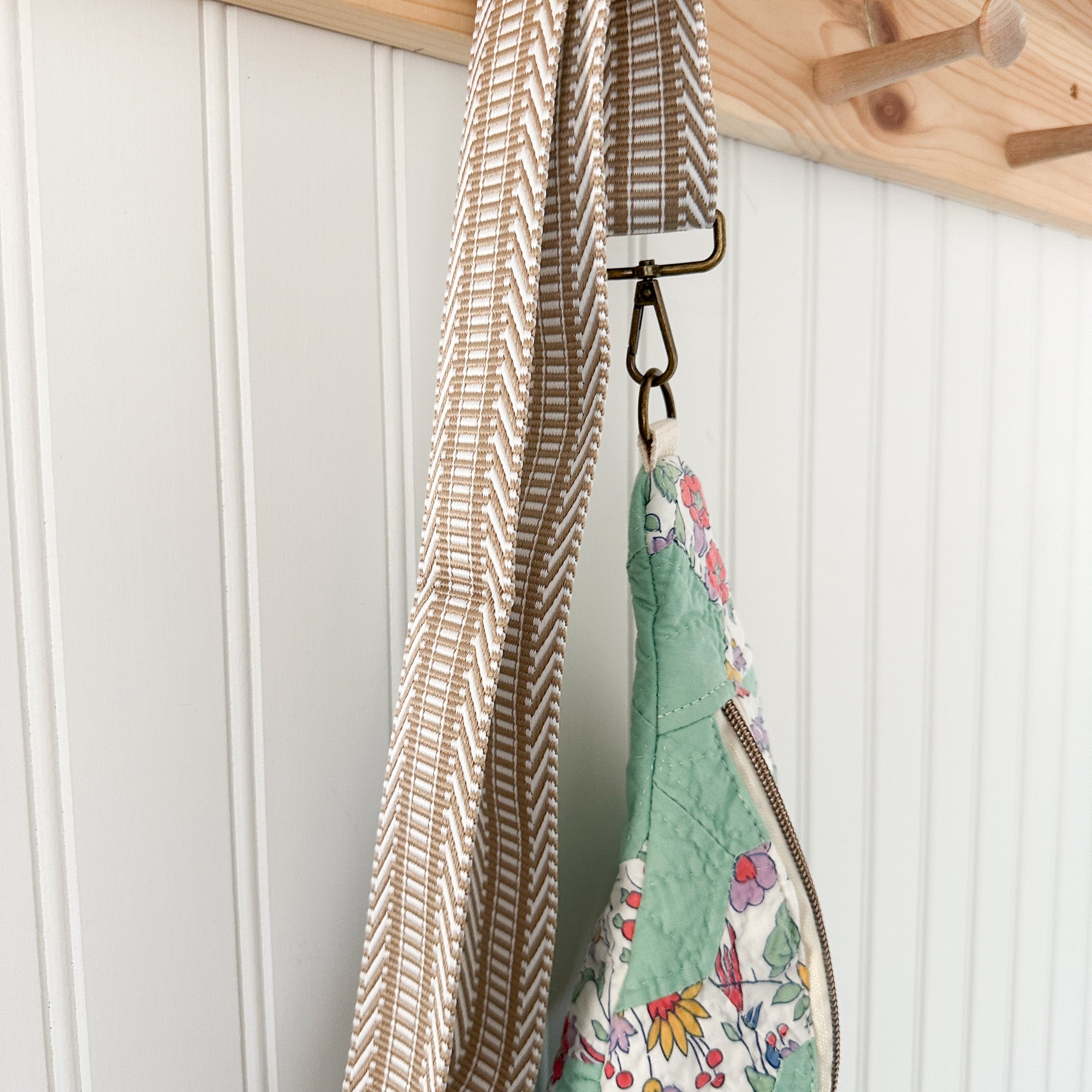 Large Fanny Pack Bag Vintage Grandmother's Garden Quilt