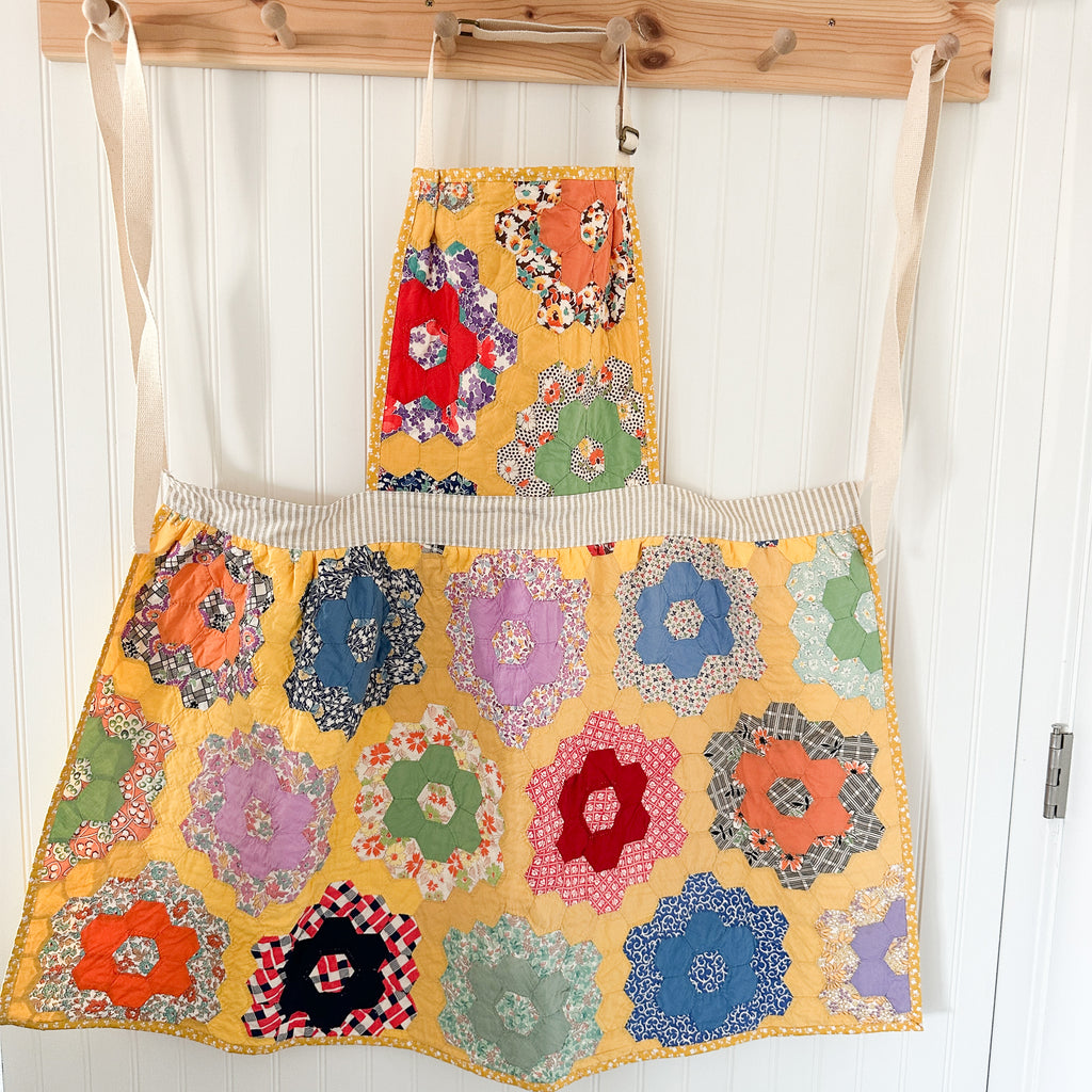 Vintage Grandmothers Garden/Hexagon Apron