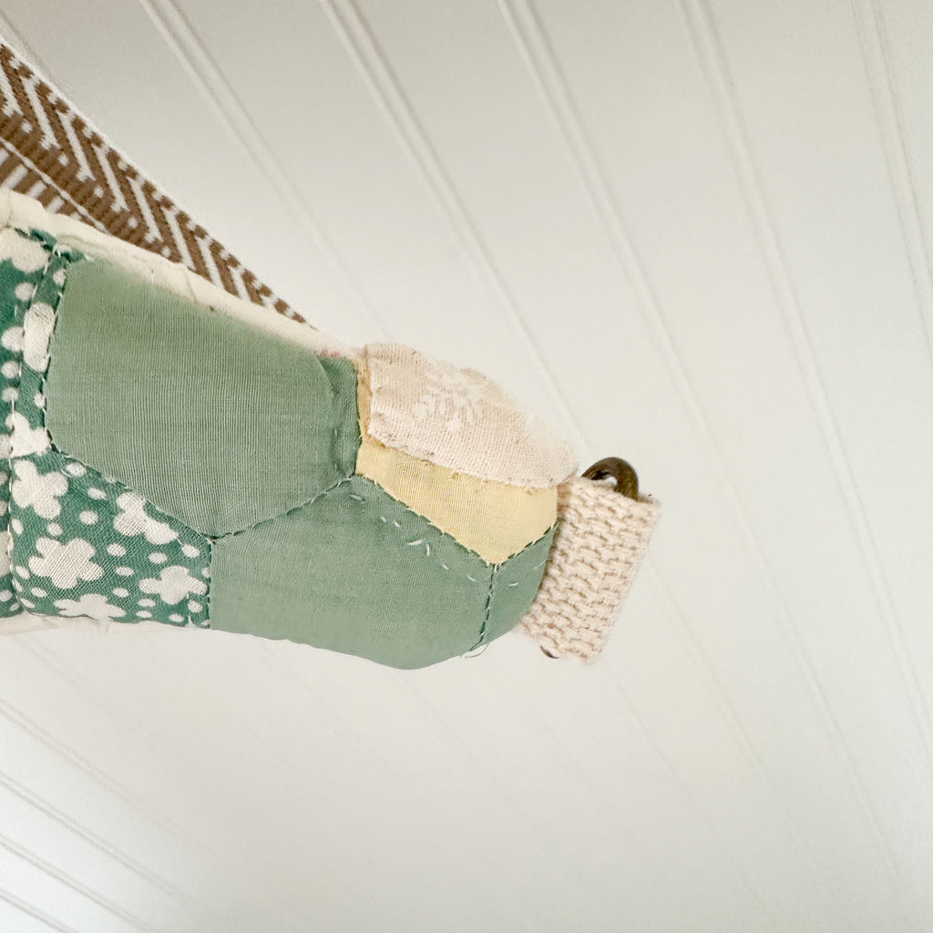 Large Fanny Pack Bag Vintage Grandmother's Garden Quilt