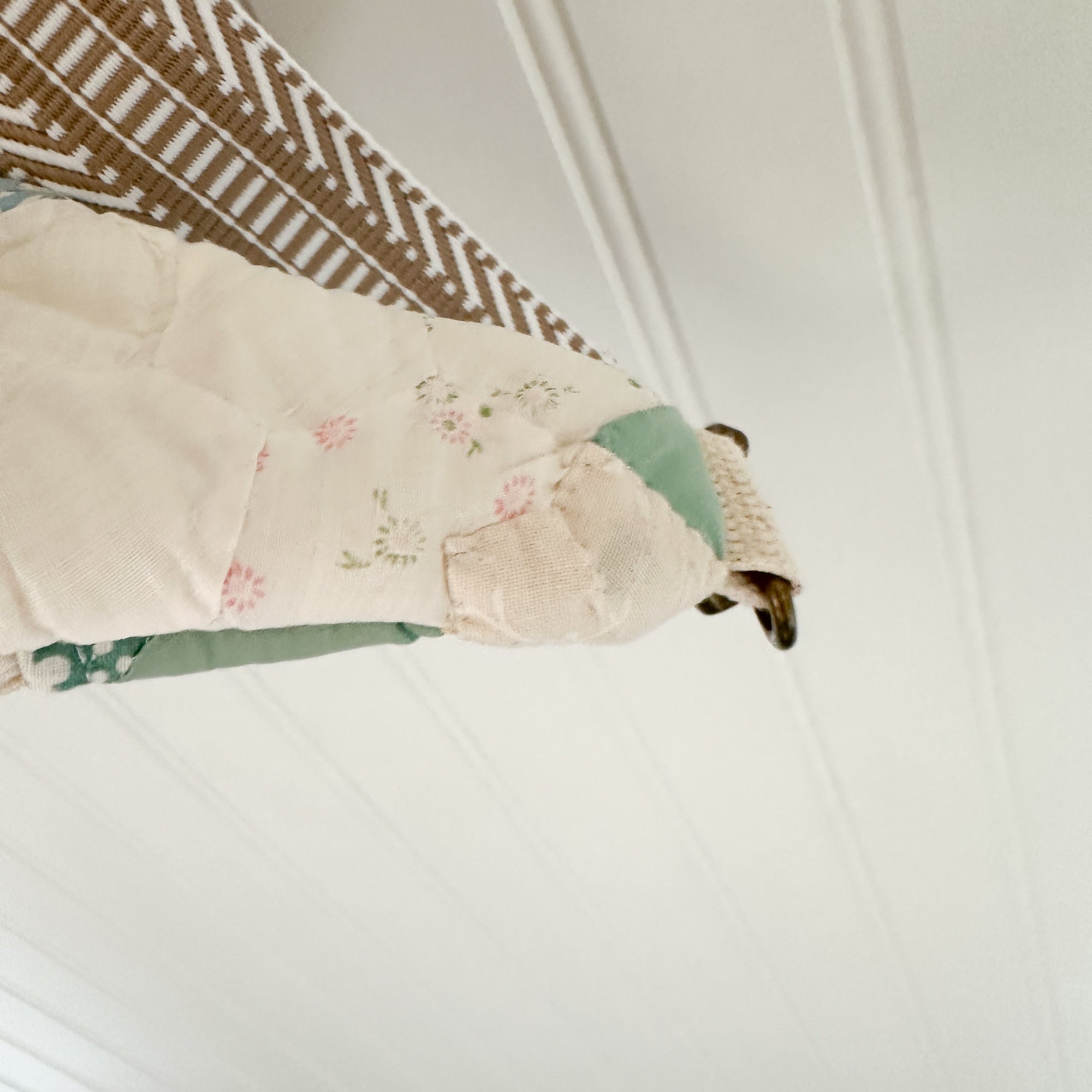 Large Fanny Pack Bag Vintage Grandmother's Garden Quilt