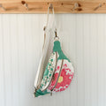 Large Fanny Pack Bag Vintage Grandmother's Garden Quilt