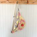 Large Fanny Pack Bag Vintage Grandmother's Garden Quilt