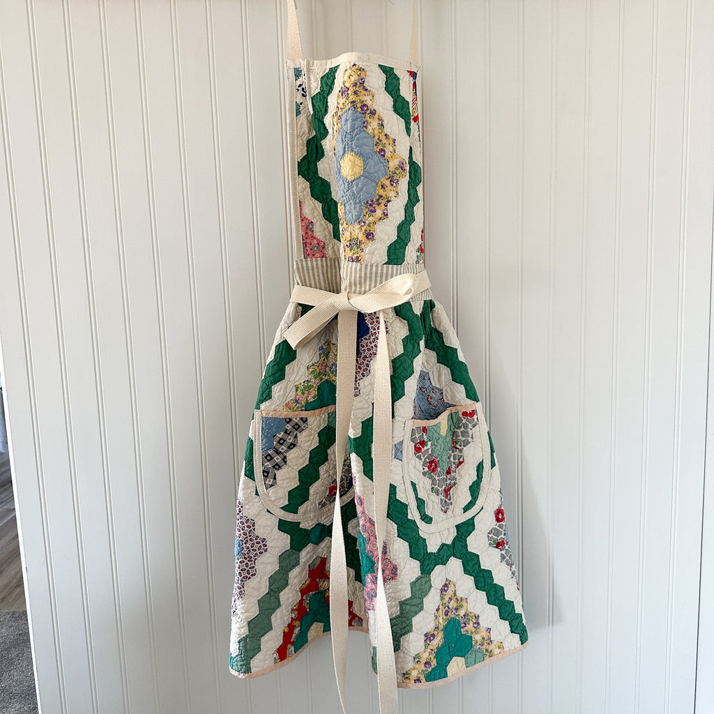 Vintage Grandmothers Garden/Hexagon Apron