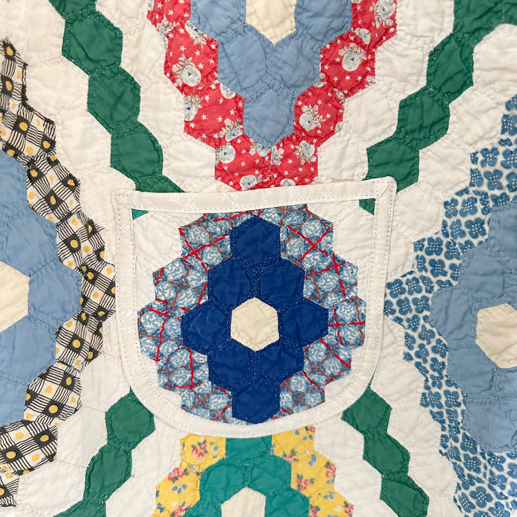 Vintage Grandmothers Garden/Hexagon Apron