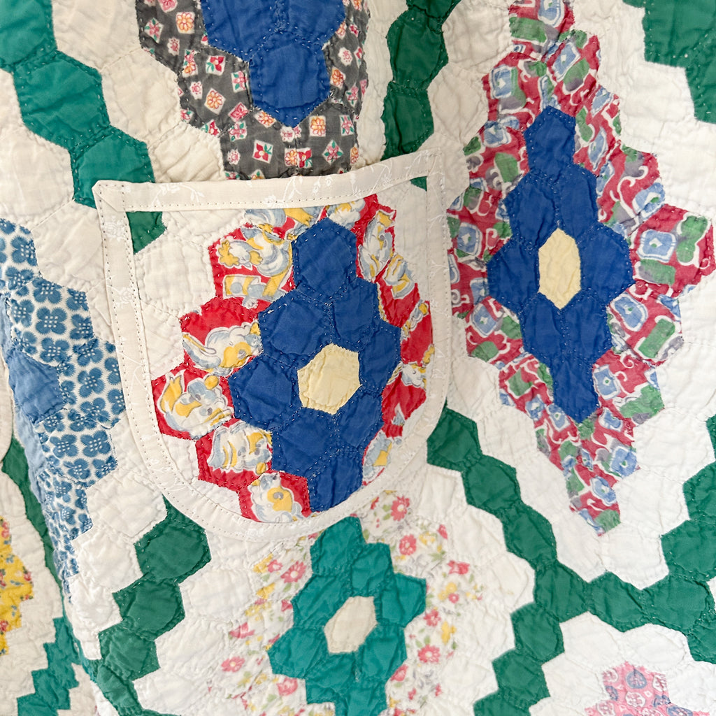Vintage Grandmothers Garden/Hexagon Apron