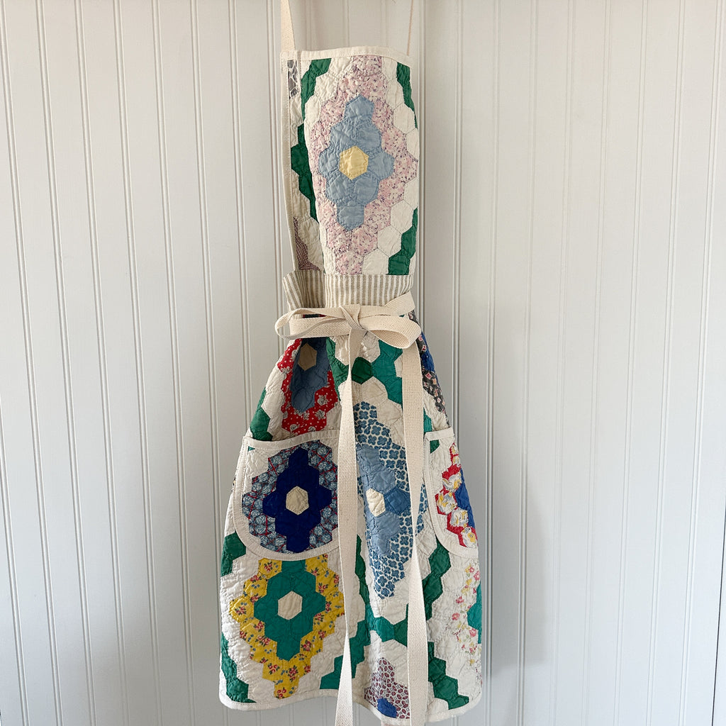 Vintage Grandmothers Garden/Hexagon Apron