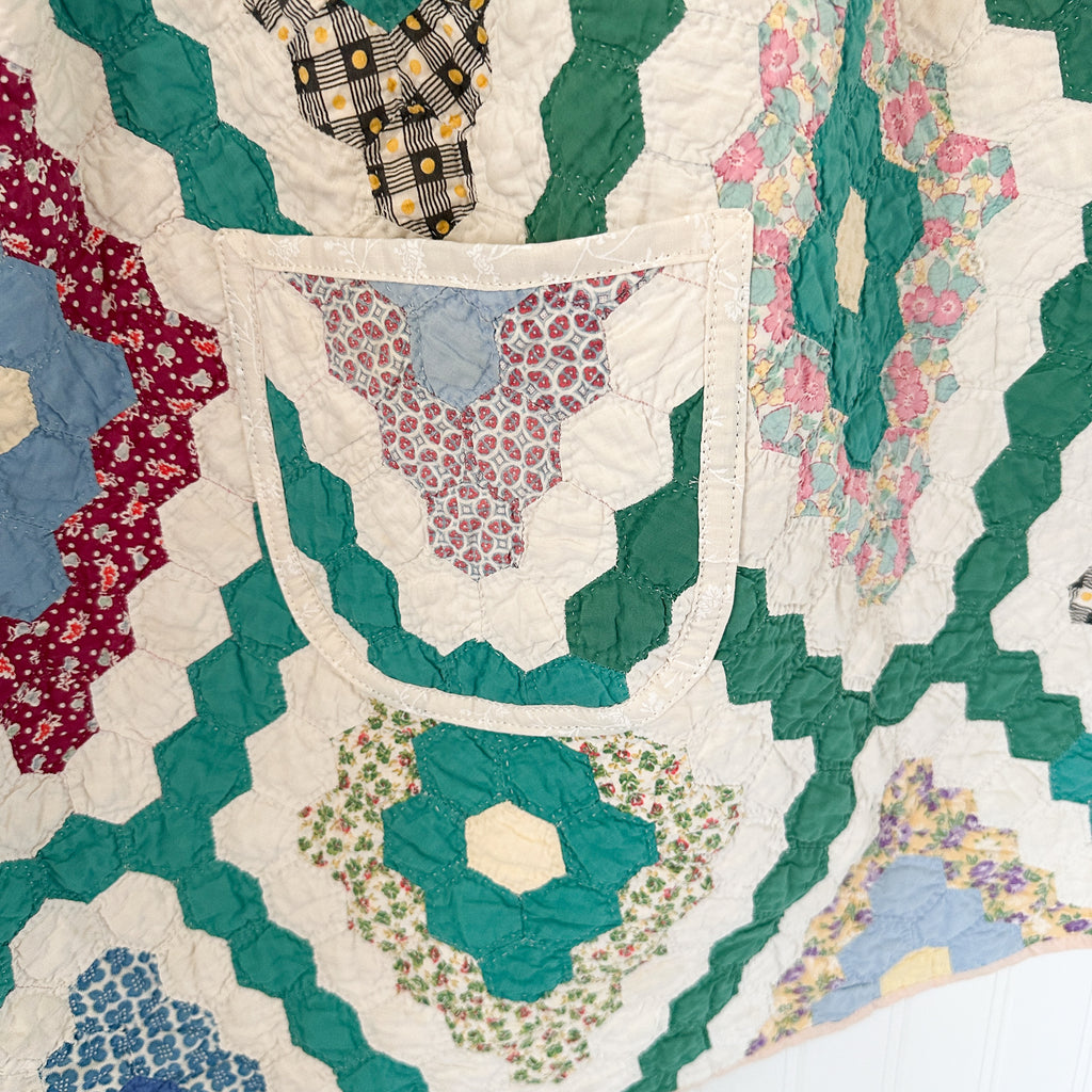 Vintage Grandmothers Garden/Hexagon Apron