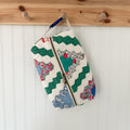 Vintage Grandmothers Garden Quilt Box Pouch with Buckle Clasp Handle