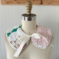 Large Vintage Grandmother's Garden Quilt Detachable Peter Pan Collar