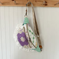 Large Fanny Pack Bag Vintage Grandmother's Garden Quilt