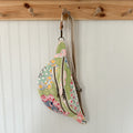 Large Fanny Pack Bag Vintage Grandmother's Garden Quilt