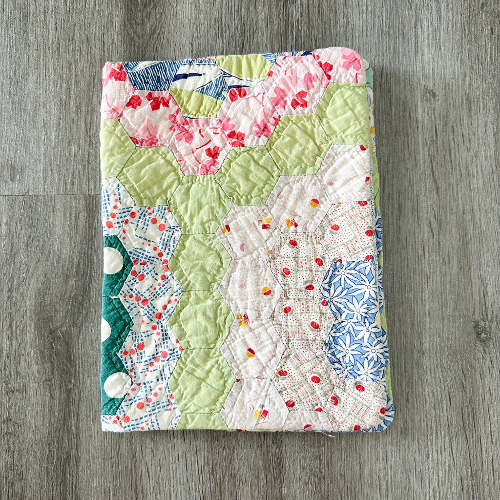 Medium Vintage Grandmother's Garden Quilt Bible Cover