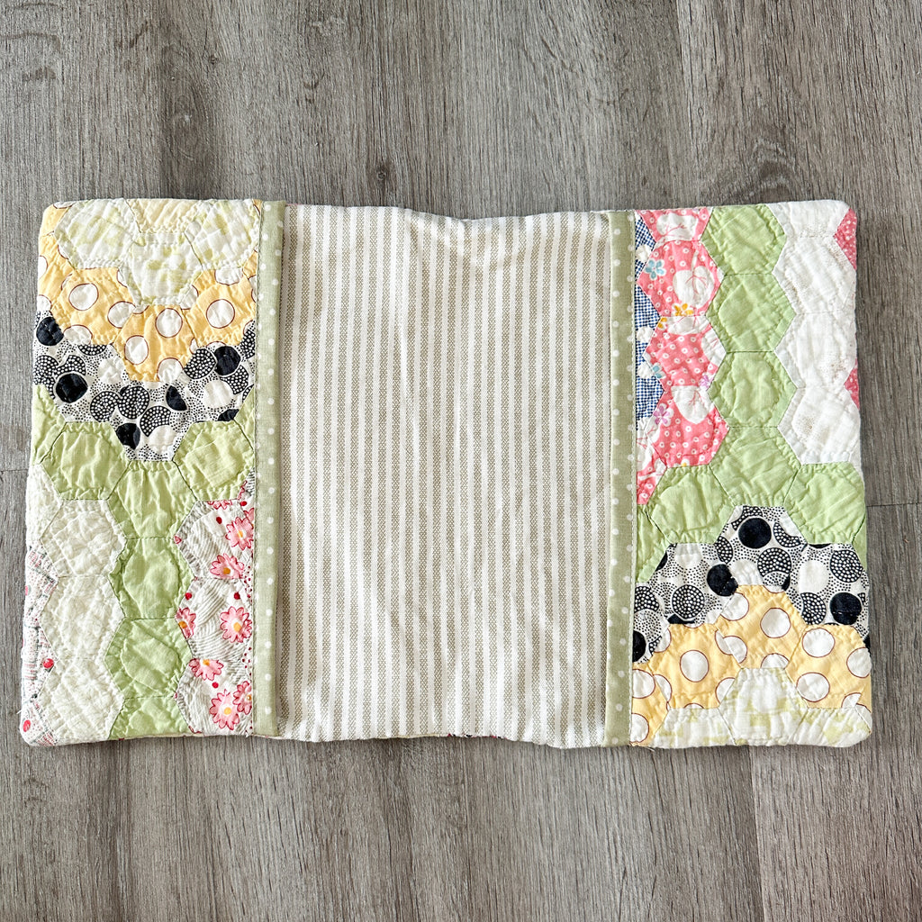 Large Vintage Grandmother's Garden Quilt Bible Cover