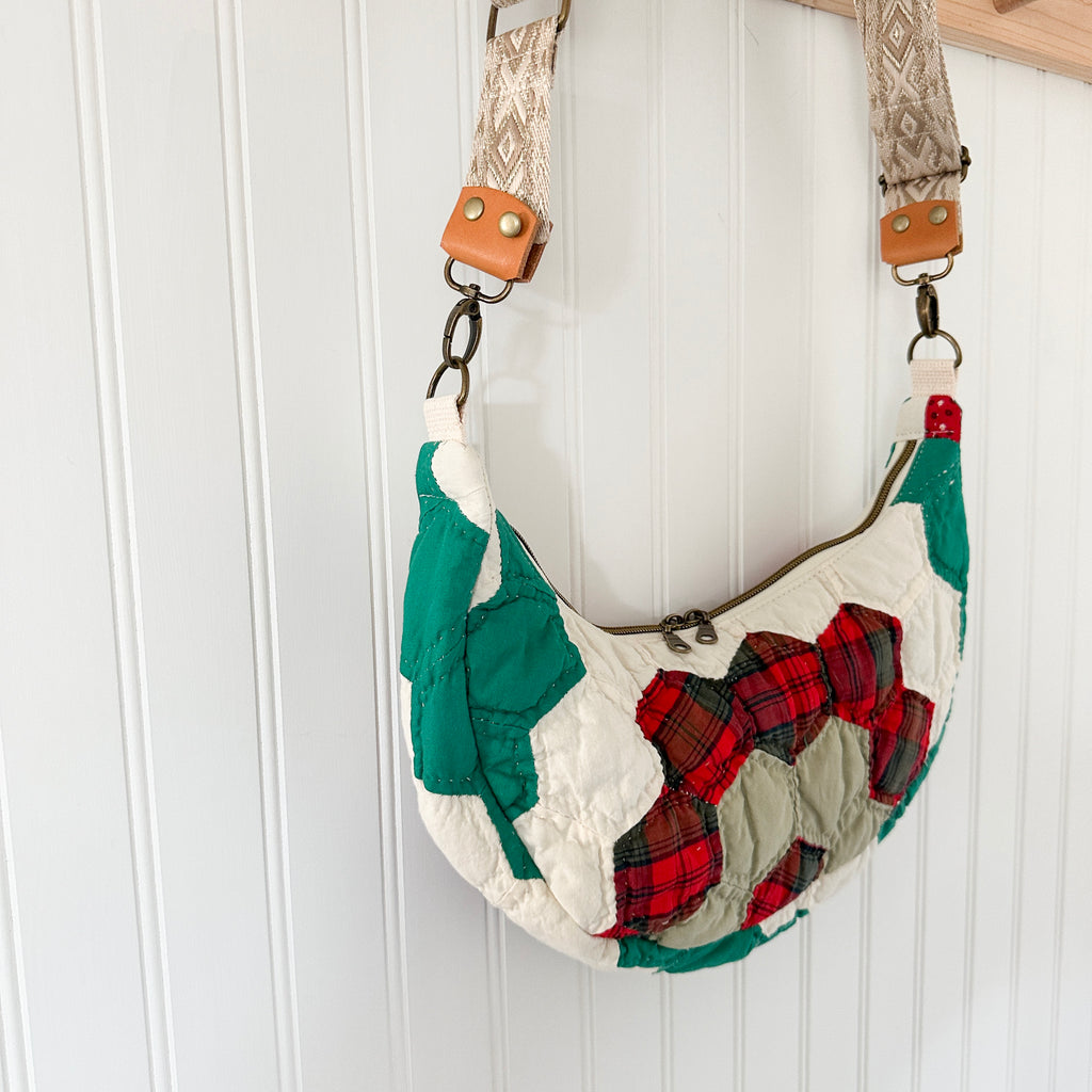 Vintage Grandmothers Garden Quilt Shoulder Bag