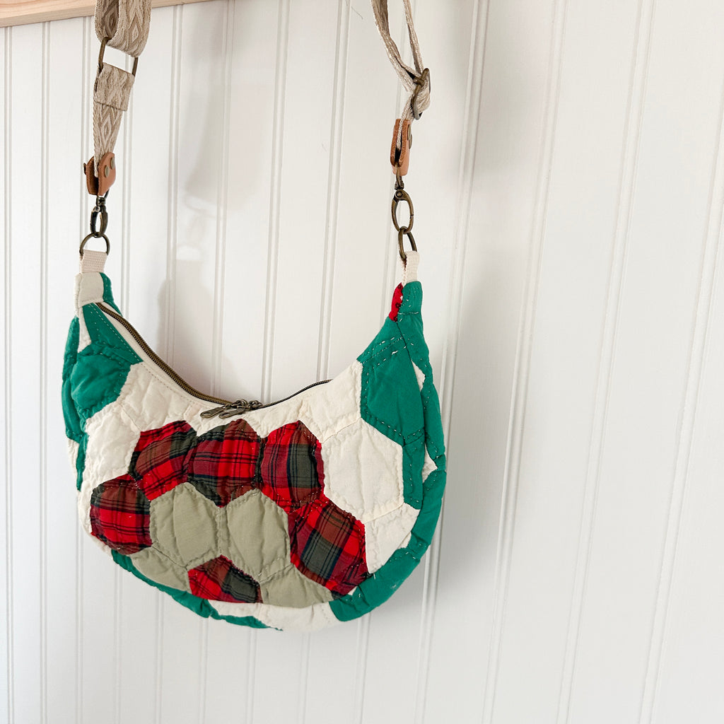 Vintage Grandmothers Garden Quilt Shoulder Bag