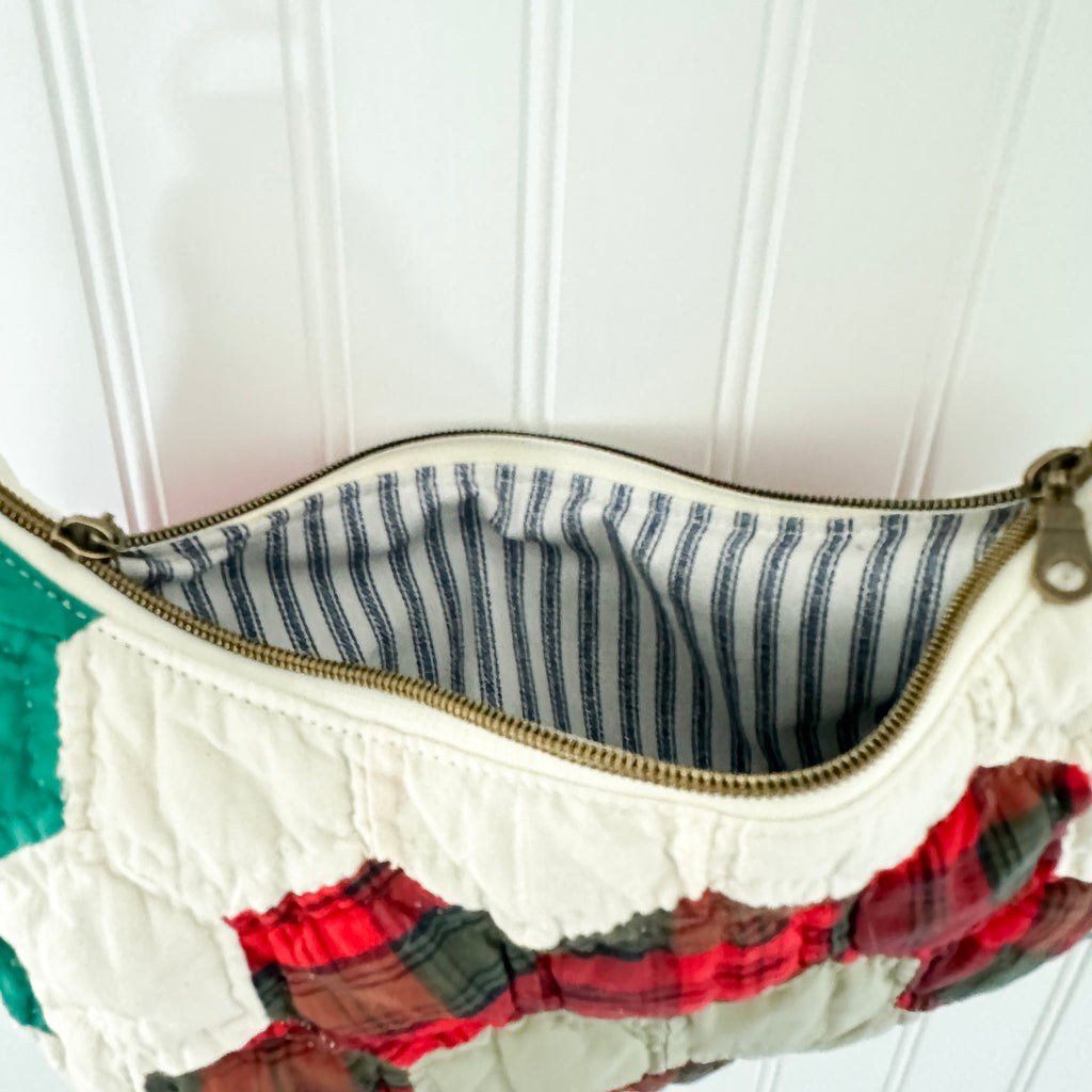 Vintage Grandmothers Garden Quilt Shoulder Bag