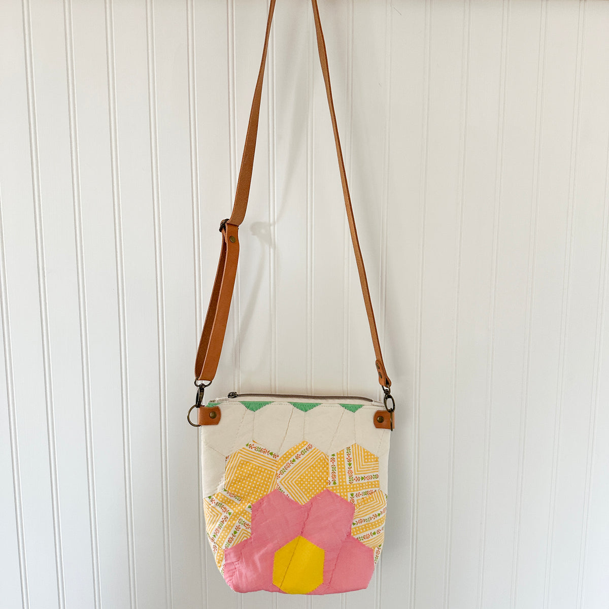 Vintage Grandmothers Garden Quilt Purse