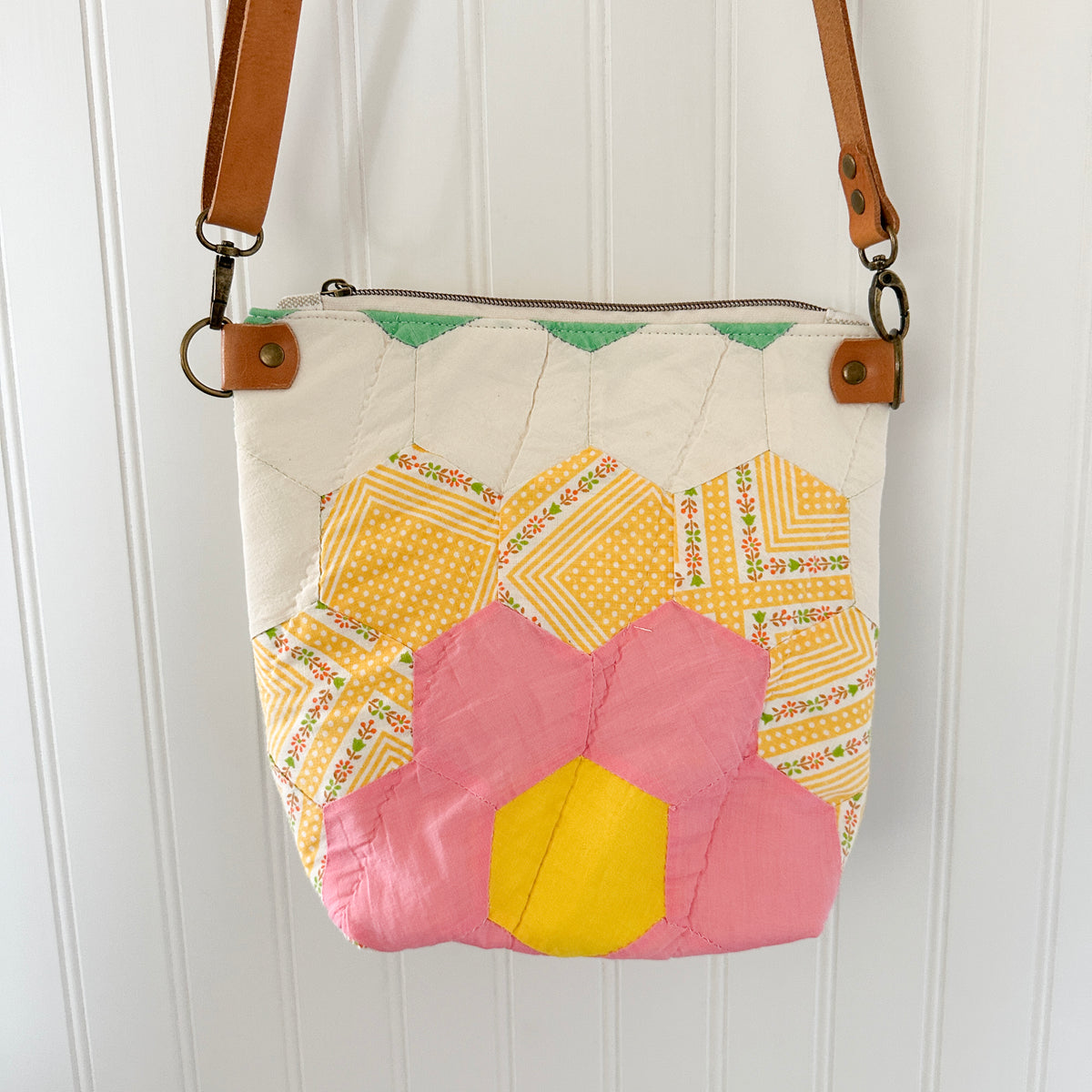 Vintage Grandmothers Garden Quilt Purse