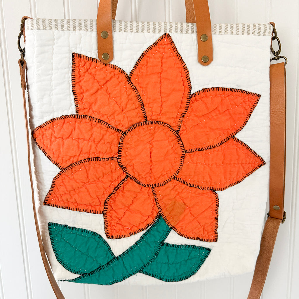 Vintage Grandmothers Garden Quilt Bible Tote Bag