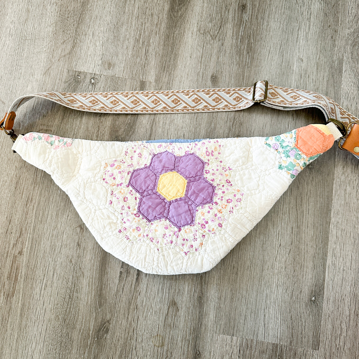 Vintage Grandmothers Garden Quilt Fanny Pack