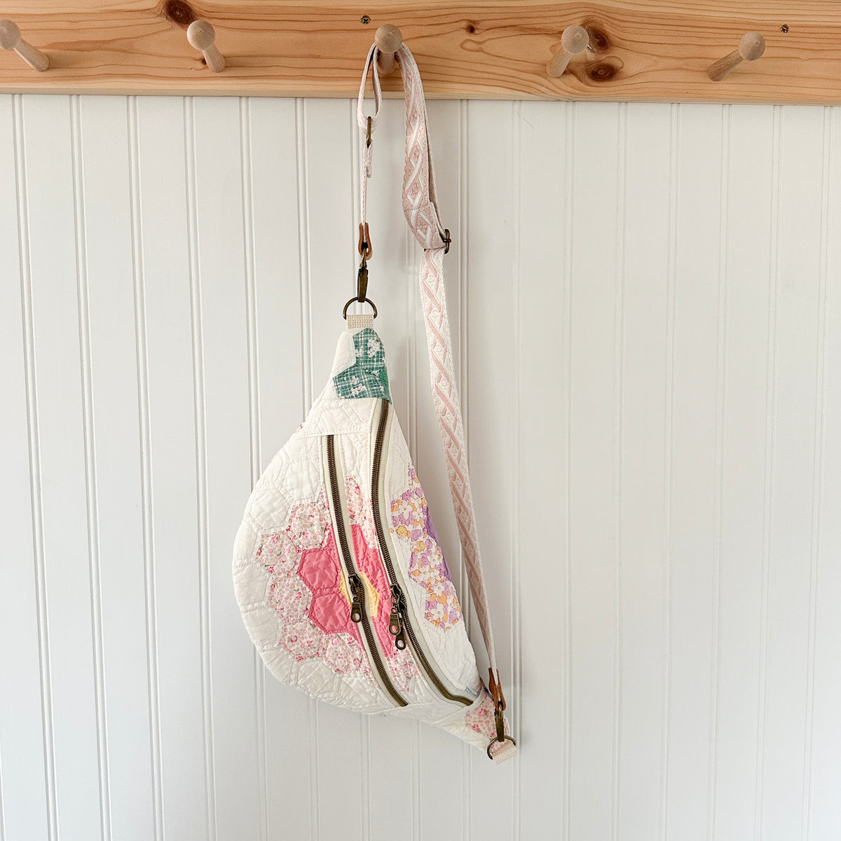 Vintage Grandmothers Garden Quilt Fanny Pack