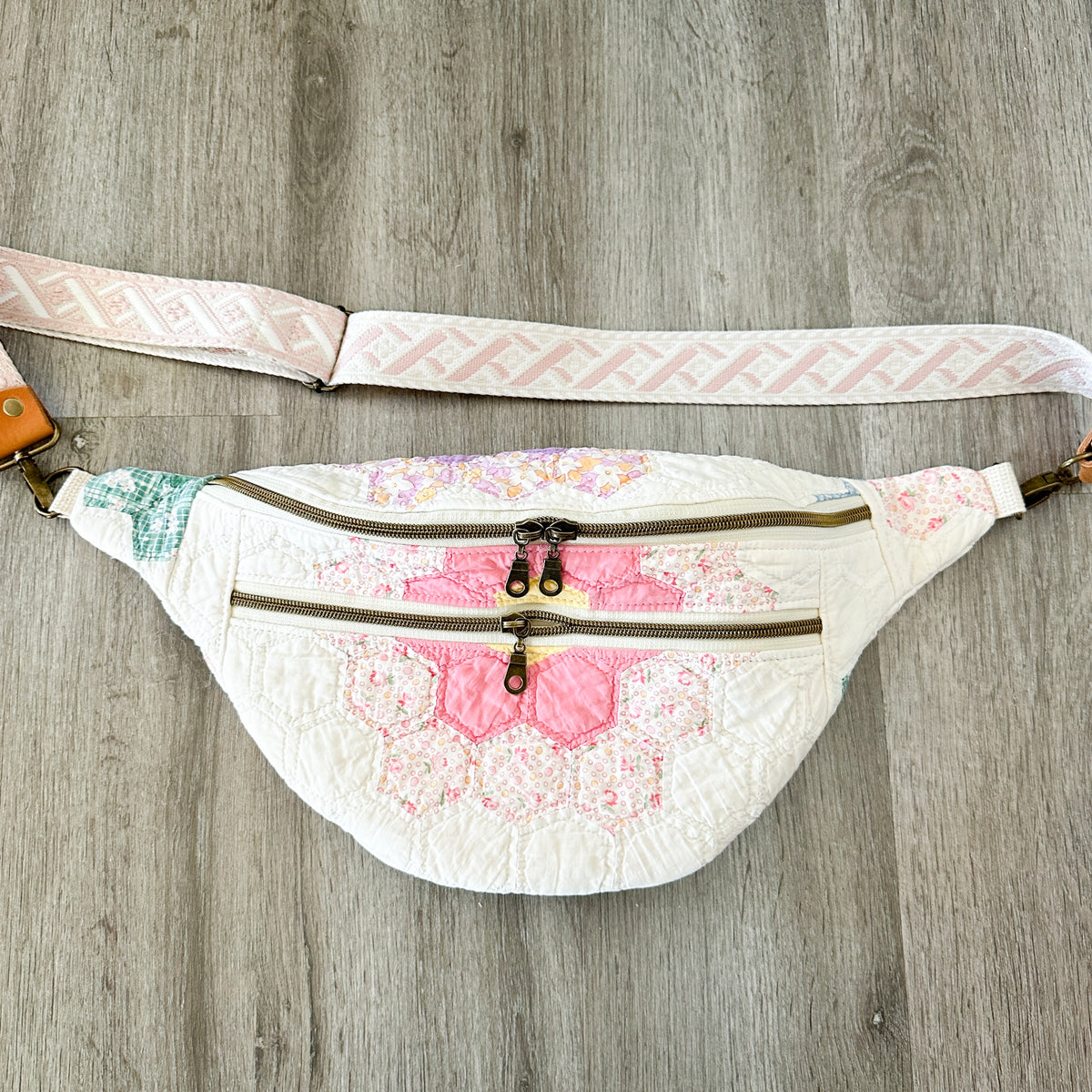 Vintage Grandmothers Garden Quilt Fanny Pack