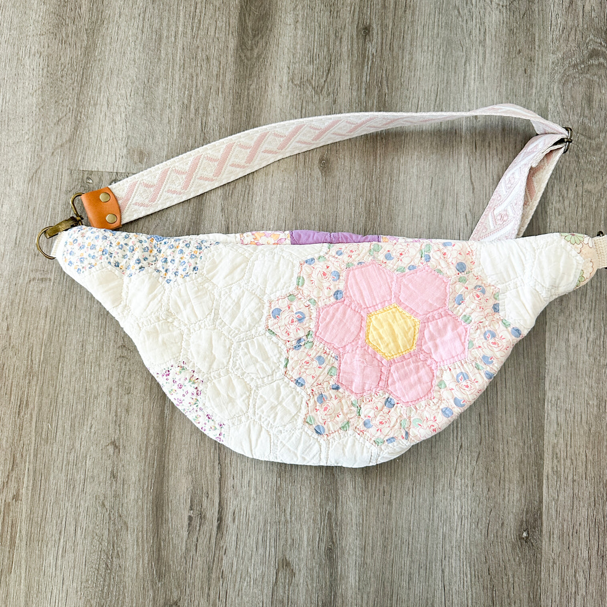 Vintage Grandmothers Garden Quilt Fanny Pack