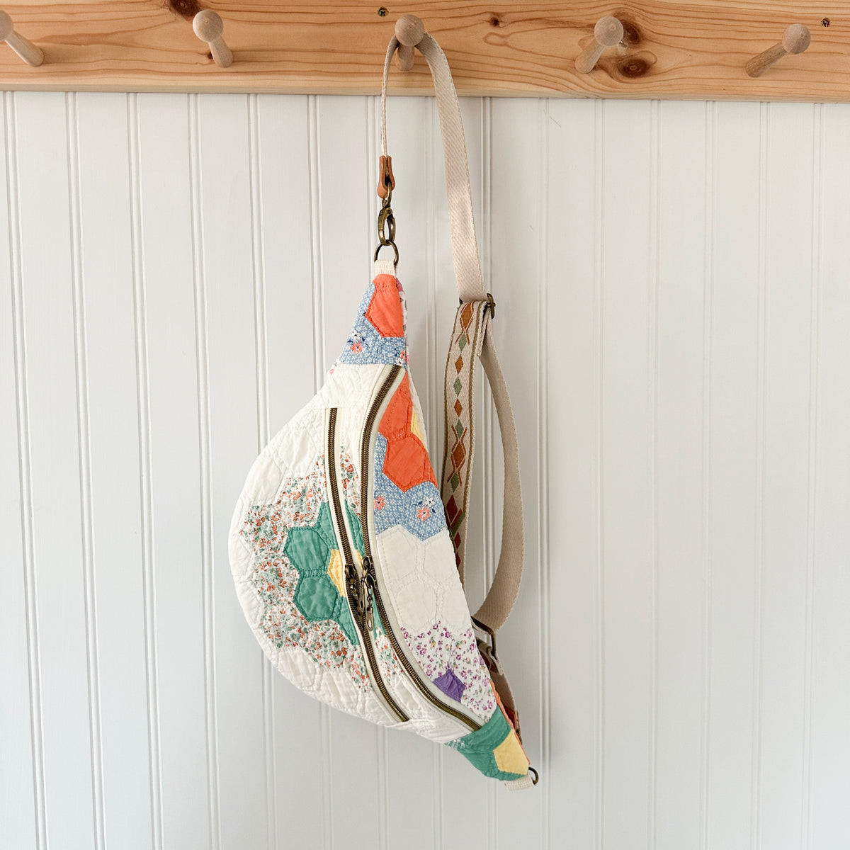 Vintage Grandmothers Garden Quilt Fanny Pack