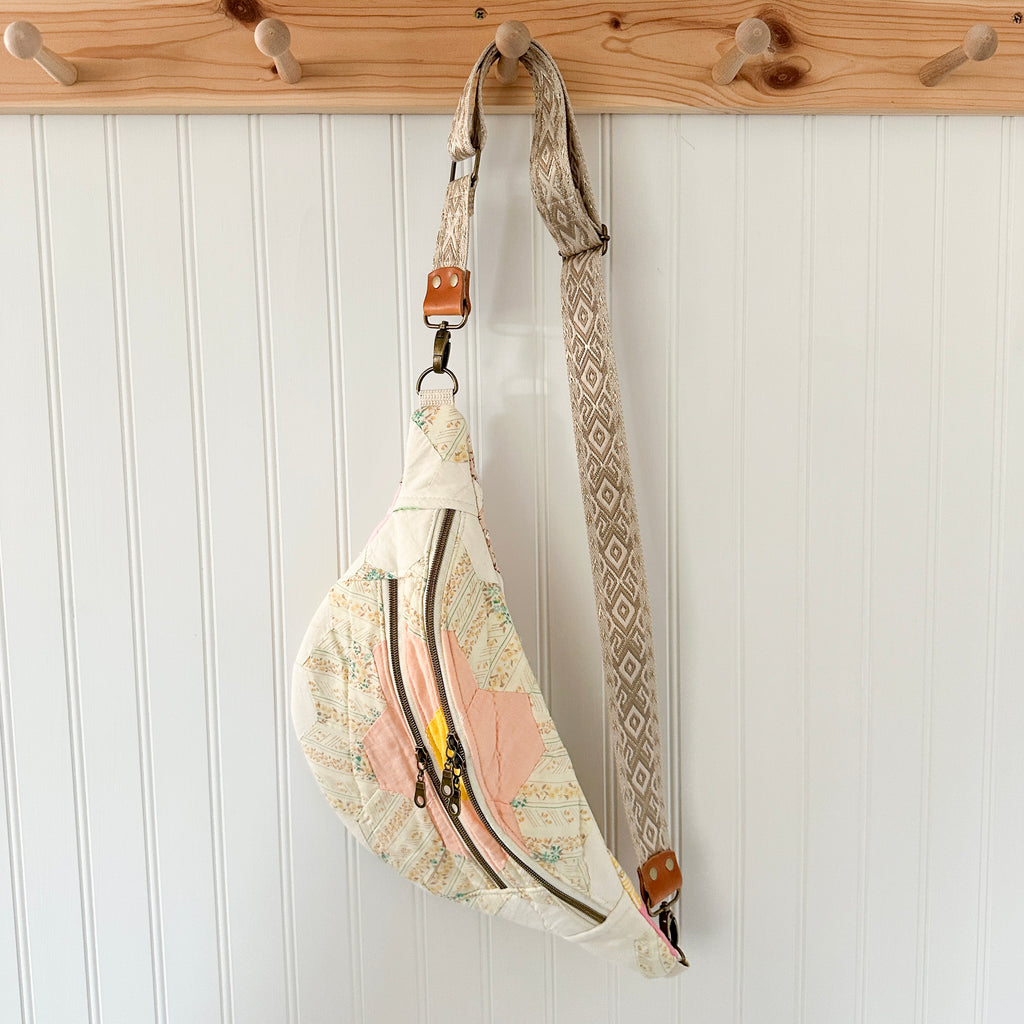 Vintage Grandmothers Garden Quilt Fanny Pack