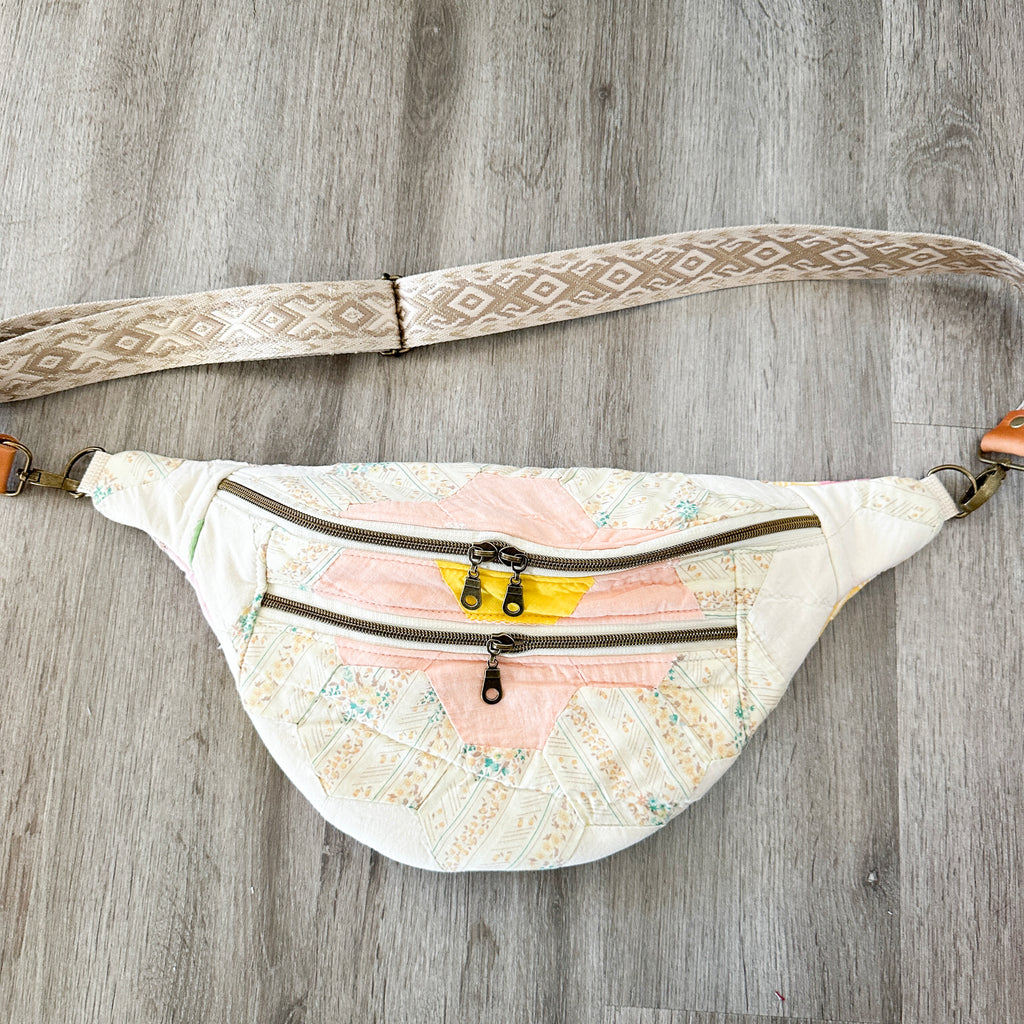 Vintage Grandmothers Garden Quilt Fanny Pack