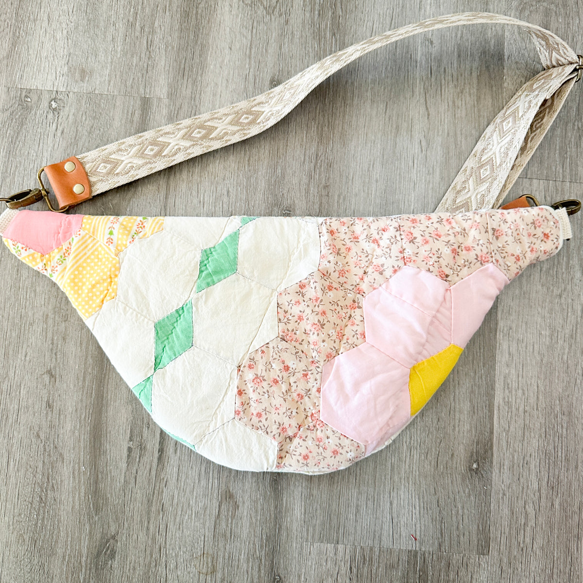 Vintage Grandmothers Garden Quilt Fanny Pack