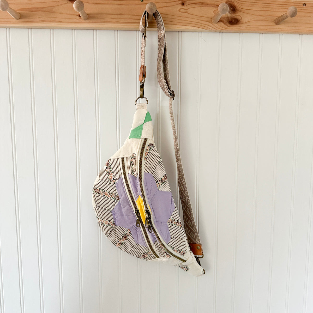 Vintage Grandmothers Garden Quilt Fanny Pack