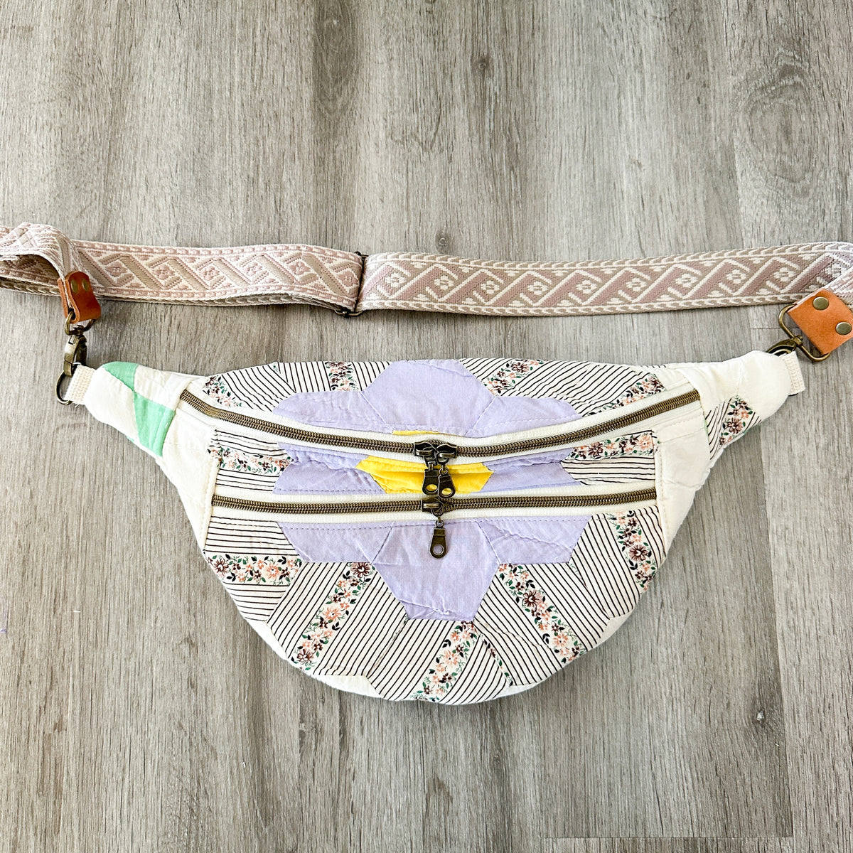 Vintage Grandmothers Garden Quilt Fanny Pack