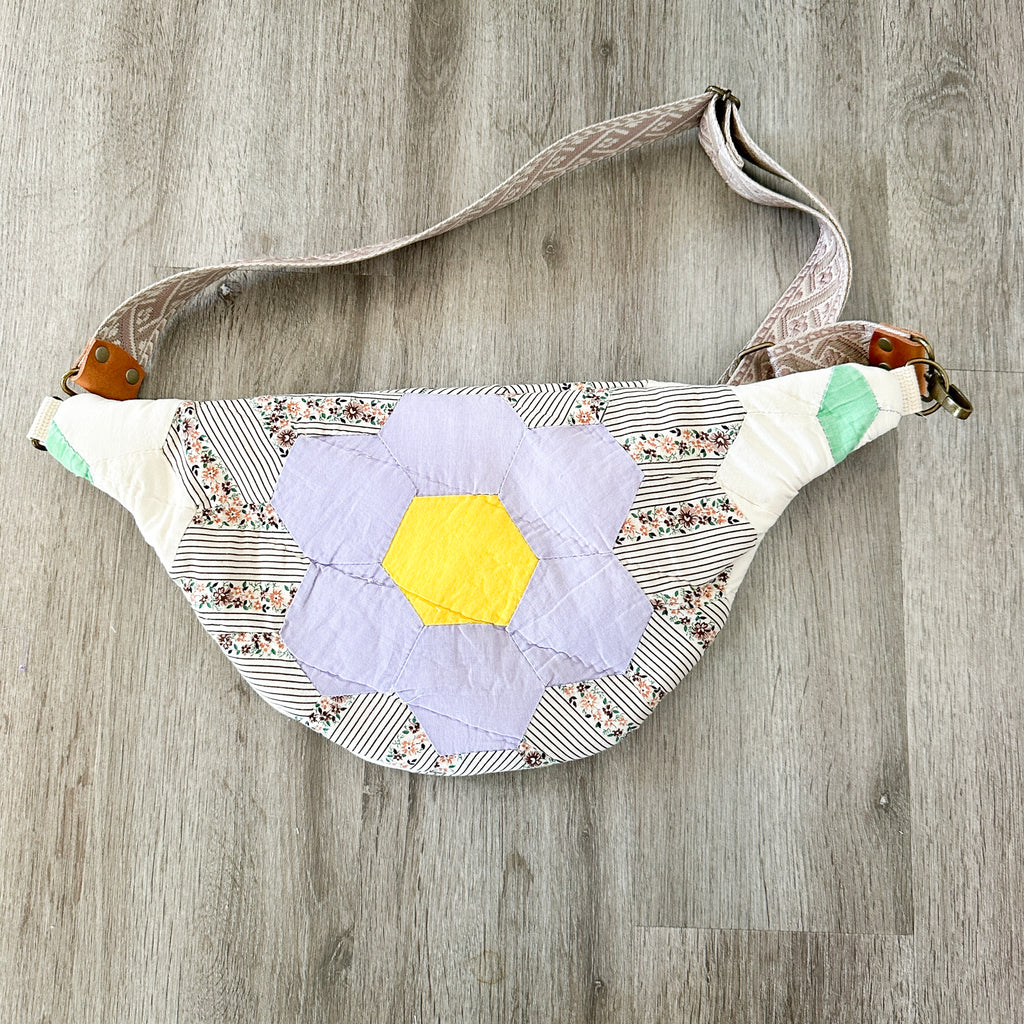 Vintage Grandmothers Garden Quilt Fanny Pack