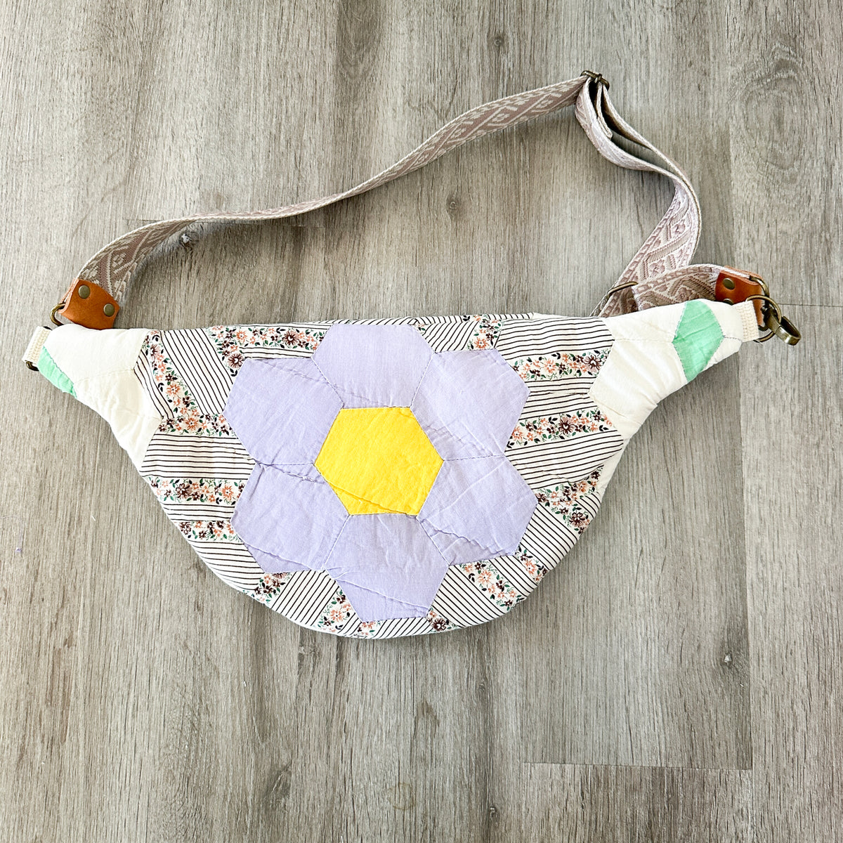 Vintage Grandmothers Garden Quilt Fanny Pack