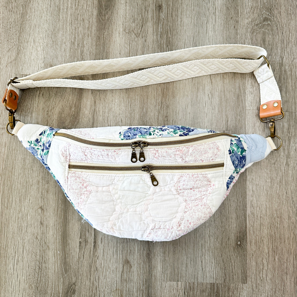 Vintage Grandmothers Garden Quilt Fanny Pack