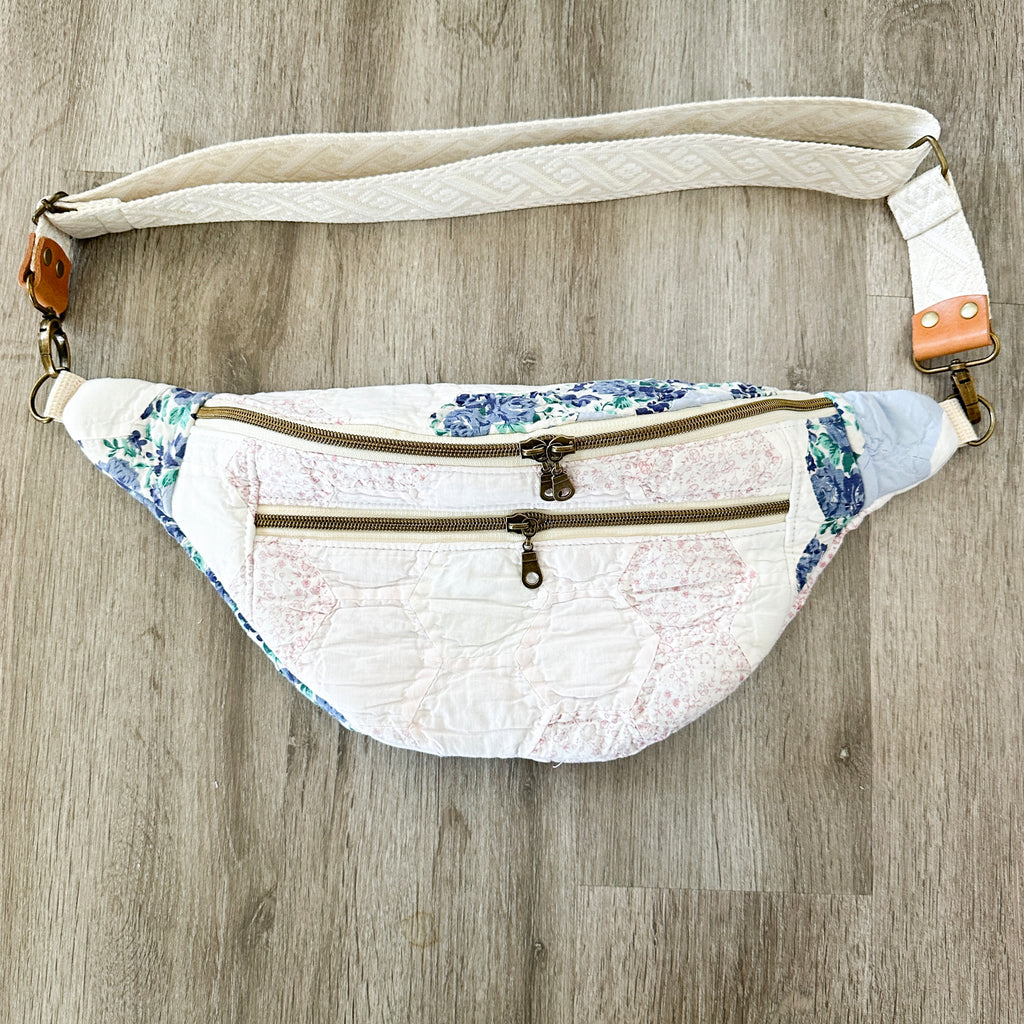 Vintage Grandmothers Garden Quilt Fanny Pack