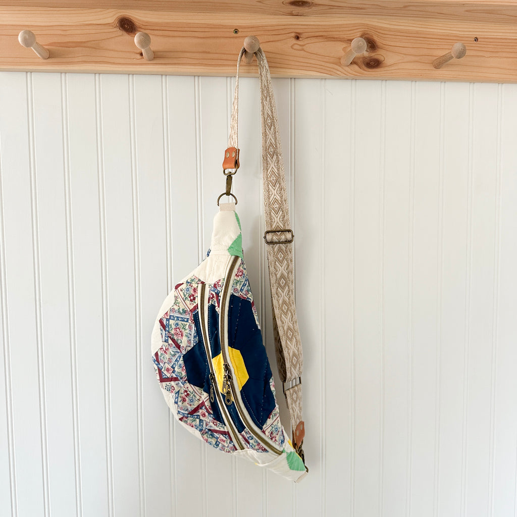 Vintage Grandmothers Garden Quilt Fanny Pack
