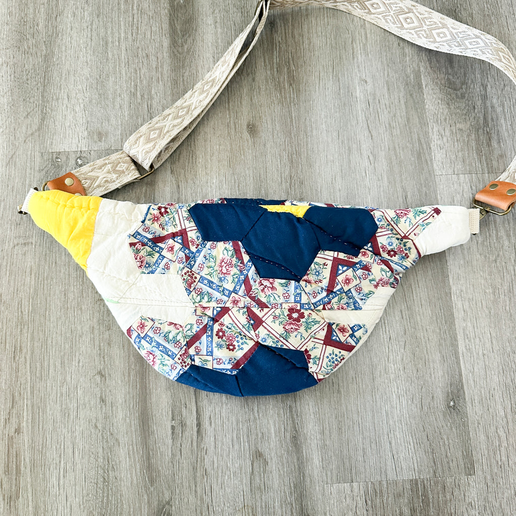 Vintage Grandmothers Garden Quilt Fanny Pack