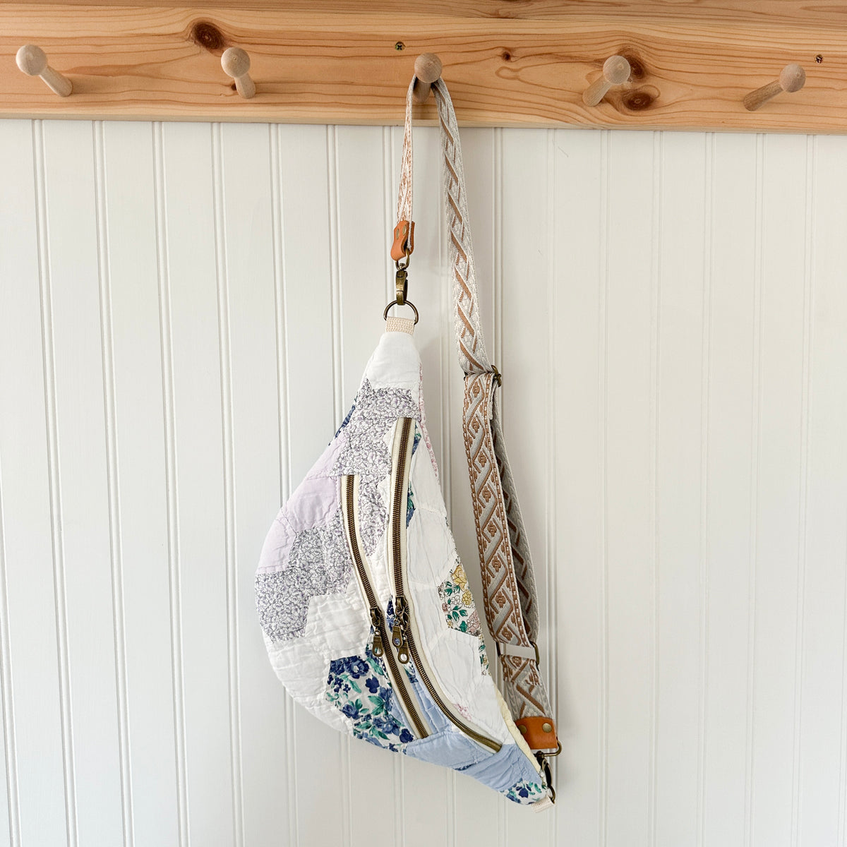Vintage Grandmothers Garden Quilt Fanny Pack