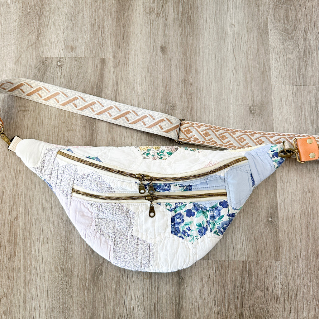 Vintage Grandmothers Garden Quilt Fanny Pack