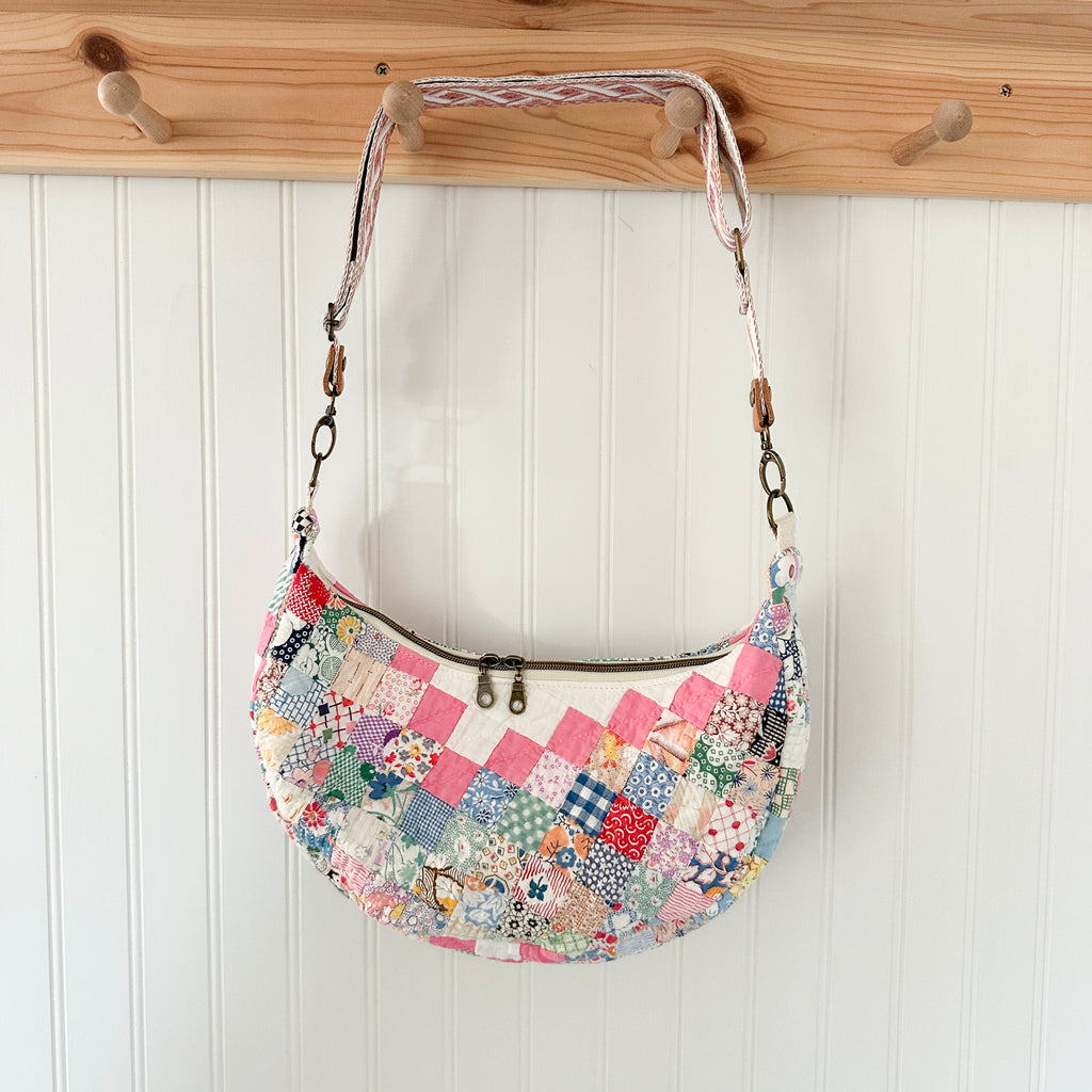 Vintage Grandmothers Garden Quilt Shoulder Bag
