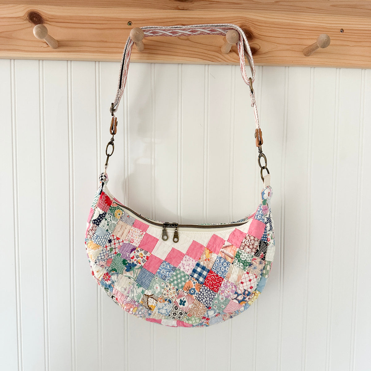 Vintage Grandmothers Garden Quilt Shoulder Bag