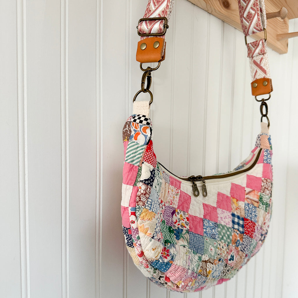 Vintage Grandmothers Garden Quilt Shoulder Bag