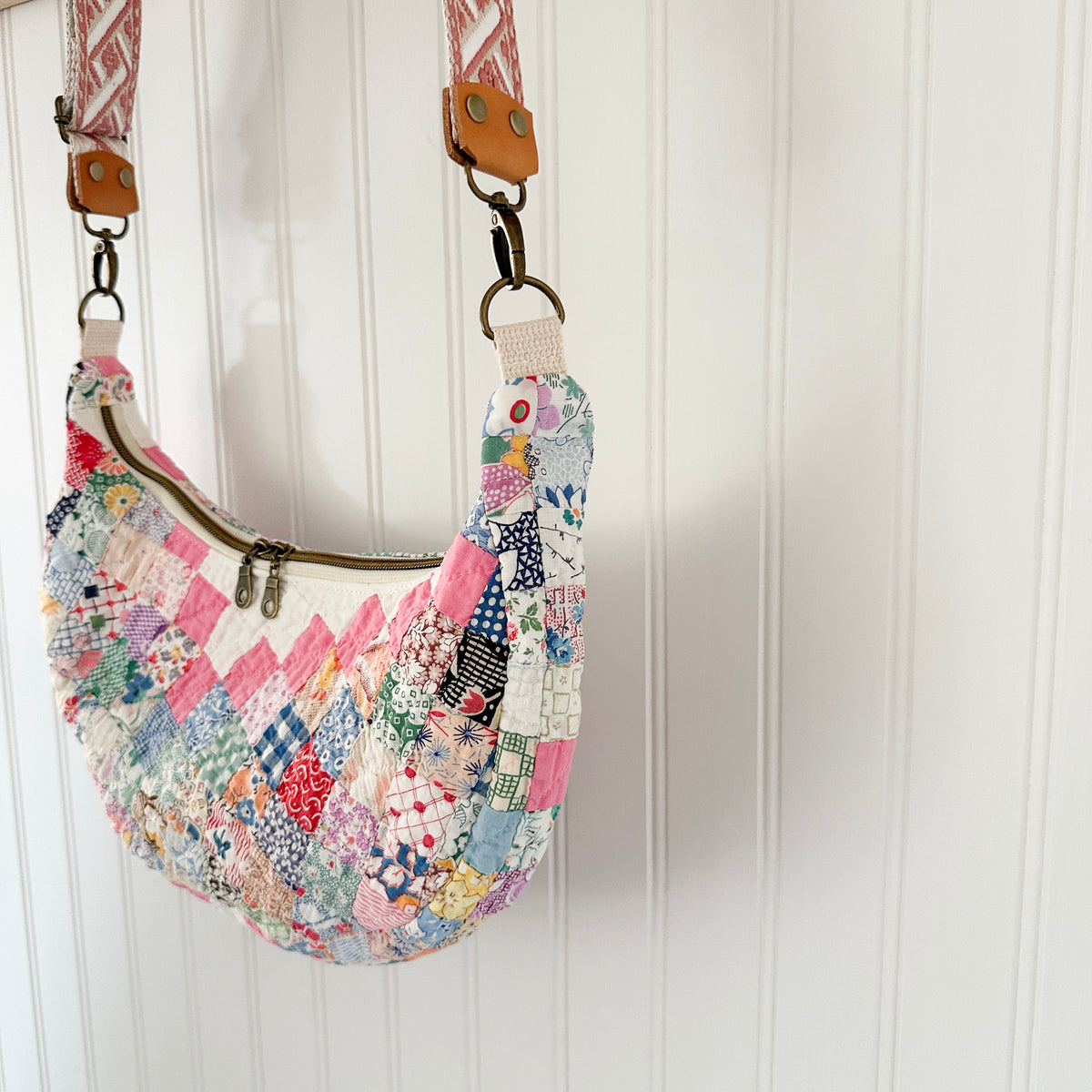 Vintage Grandmothers Garden Quilt Shoulder Bag